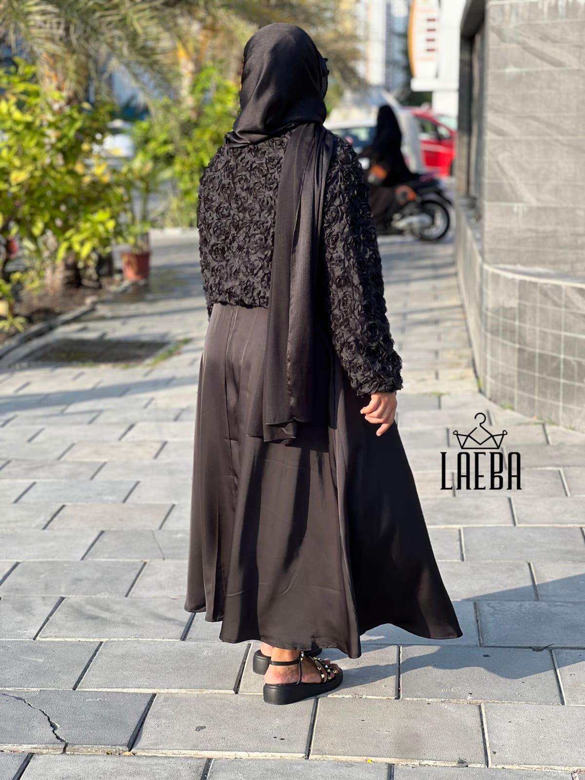 3D Floral Black Set
