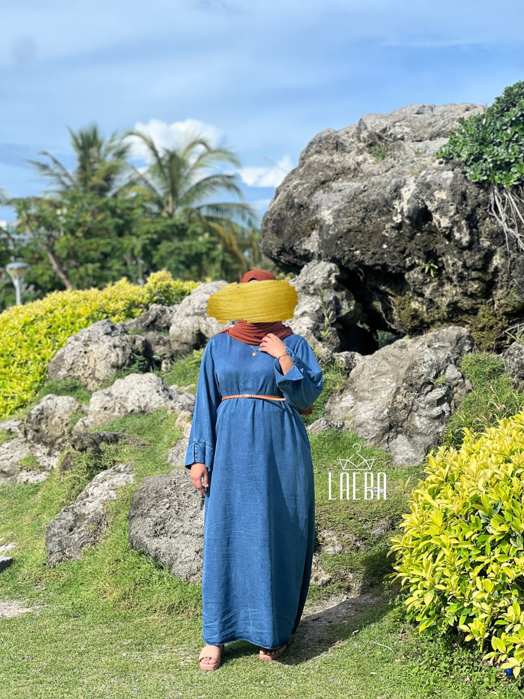 Denim Abaya in Blue