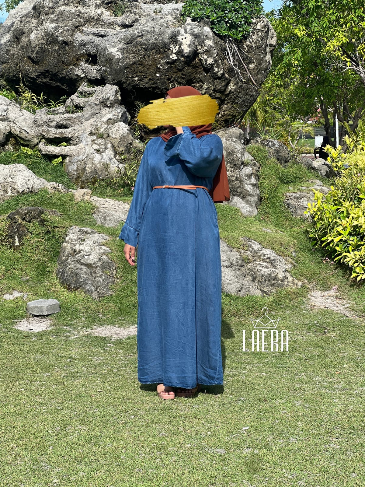 Denim Abaya in Blue