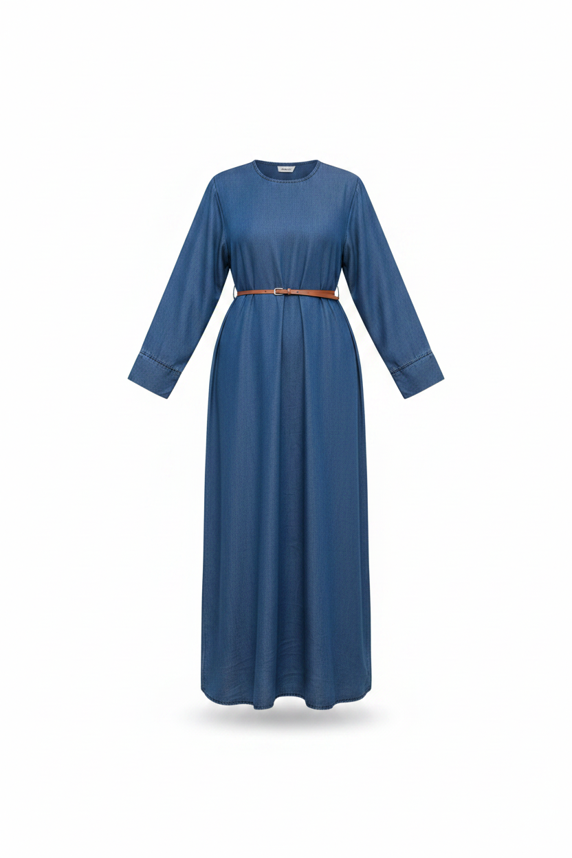 Denim Abaya in Blue