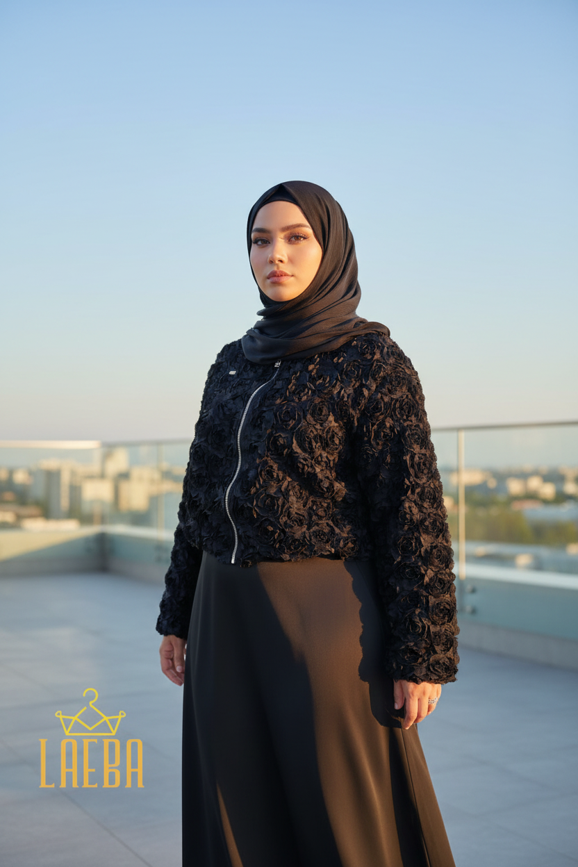Elegant Black Textured Outfit